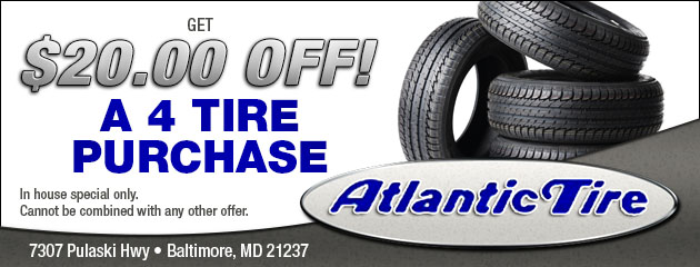 Get $20.00 Off!  a 4 Tires Purchase
